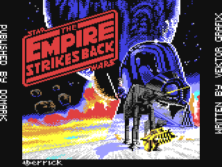 Star Wars The Empire Strikes Back back cover for Commodore 64